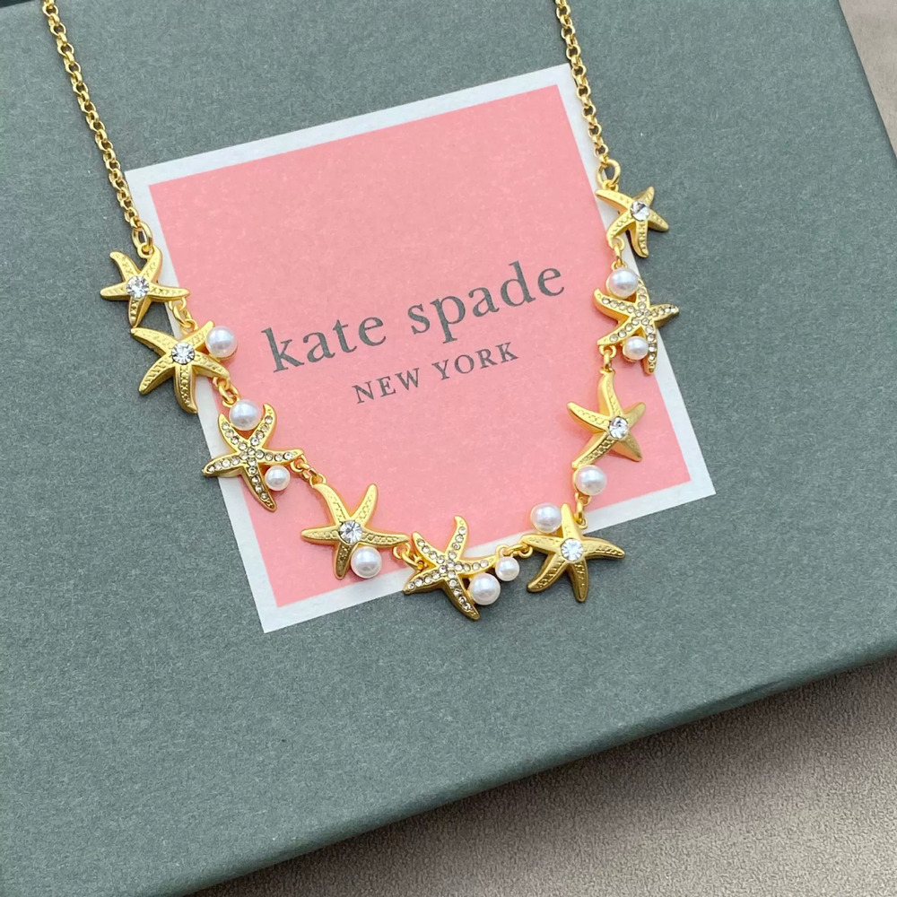 kate spade Vintage Ocean Series Resort Style Rhinestone Starfish Necklace